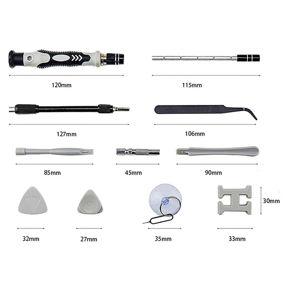 Jeu d'embouts de tournevis de pr¨¦cision multi-bits, tournevis Torx, pince ¨¤ ¨¦piler, outil de r¨¦paration de t¨¦l¨¦phone portable pour ordinateur, 115 en 1