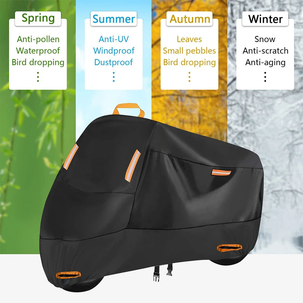 Juste de moto toutes saisons Protection ext¨¦rieure universelle ¨¦tanche contre les d¨¦bris de poussi¨¨re Protection UV 210D optique XXXXL Oxford