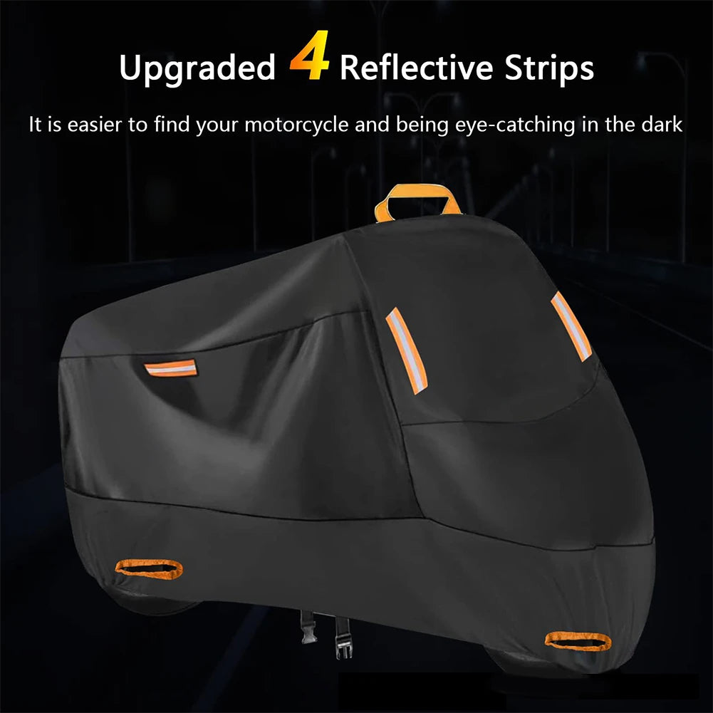 Juste de moto toutes saisons Protection ext¨¦rieure universelle ¨¦tanche contre les d¨¦bris de poussi¨¨re Protection UV 210D optique XXXXL Oxford