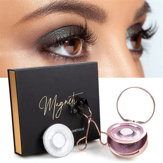 Kit de cils magn¹Ètiques d'aspect naturel avec applicateur, sans colle n¹Ècessaire, extension pour des yeux plus grands et plus brillants, 6 piõ¹ces/ensemble