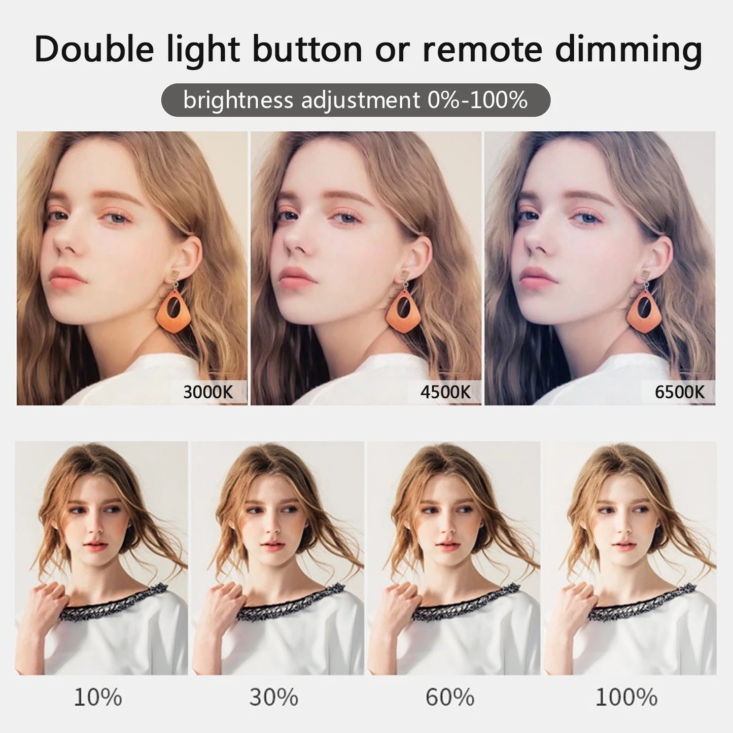 Lampe de remplissage LED bicolore avec tr¨¦pied, panneau lumineux vid¨¦o, ¨¦clairage de photographie, diffusion en direct, studio photo, 50W, 3000k-6500k