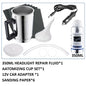 Lumi¨¨res de sauna de voiture, kit de polissage de r¨¦novation, lumi¨¨re de sauna, kit de polissage chimique, outil d'entretien automobile, polym¨¨re liquide de 350ml, ensemble d'outils de voiture