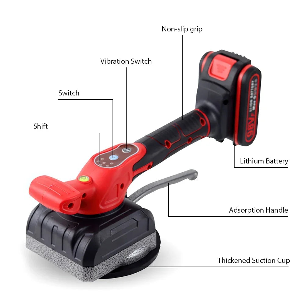 Machine ½Ç Carrelage avec Ventouse Vibrante, Outils ¹Èlectriques pour Wickes, Batterie 21V, 5 Vitesses, 200kg