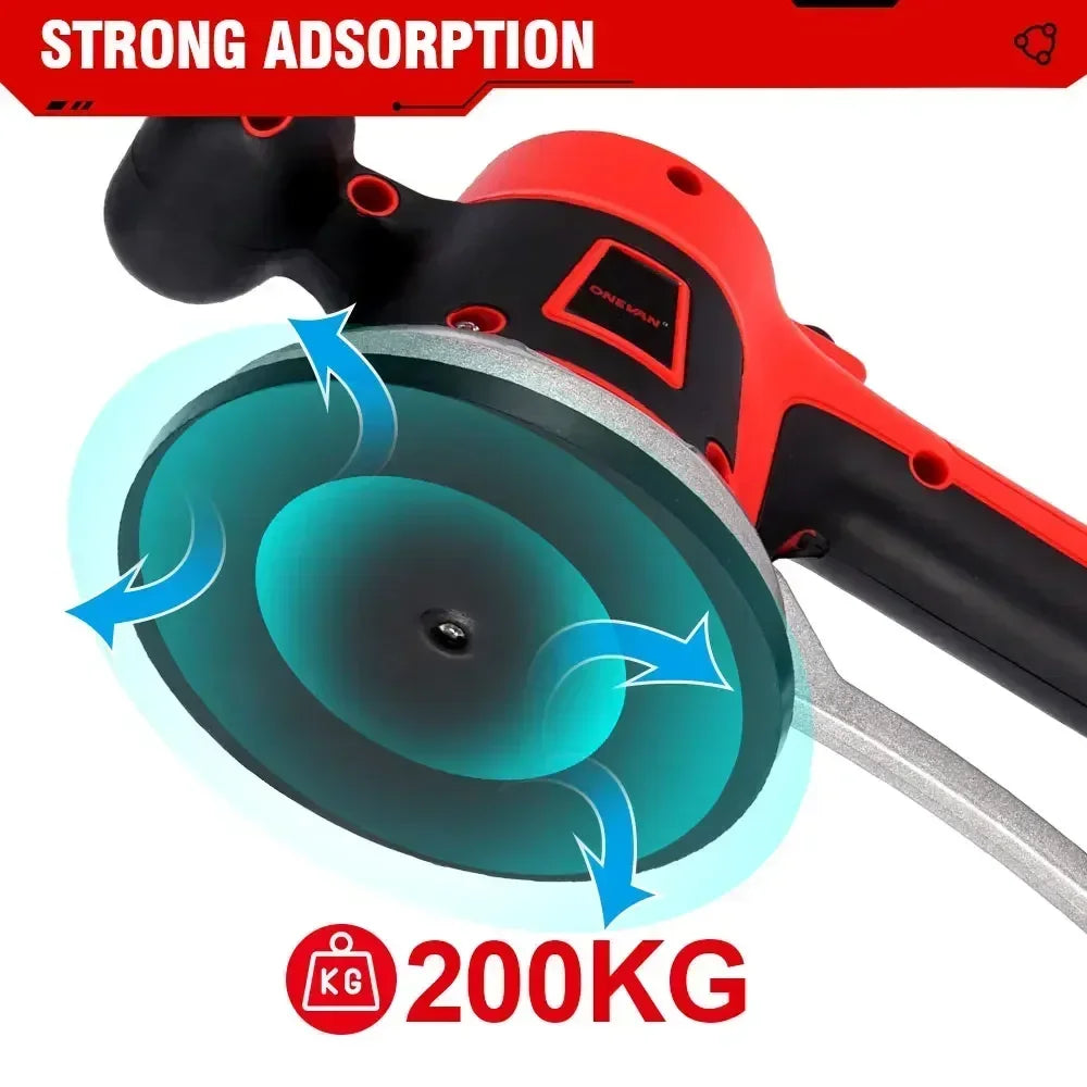 Machine ½Ç Carrelage de 200kg, Ventouse Vibrante ½Ç 6 Vitesses R¹Èglables, Outil ¹Èlectrique de D¹Ècapage pour Batterie Makita 18V