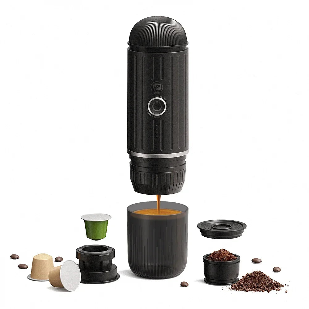 Machine ½Ç caf¹È expresso ¹Èlectrique portable sans fil, adapt¹Èe ½Ç la voiture et ½Ç la maison, cafetiõ¹re de camping, caf¹È en poudre, capsule Dolce