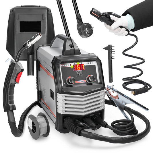 Machine de soudage ¨¤ TIG-160C MIG MMA MAG 4 en 1, soudeuse ¨¦lectrique ¨¤ onduleur IGBT, alimentation automatique des fils, soudeuse multifonction ¨¤ bouclier de gaz