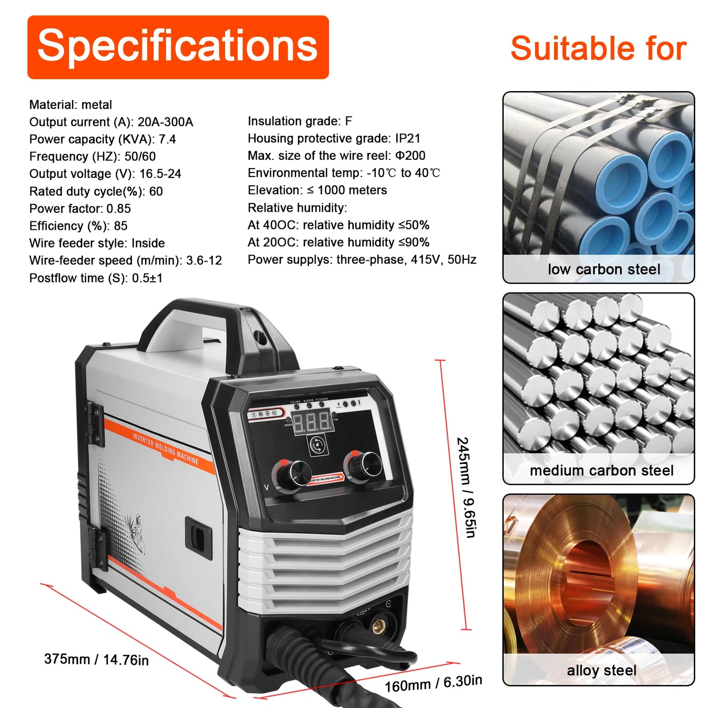 Machine de soudage ¨¤ TIG-160C MIG MMA MAG 4 en 1, soudeuse ¨¦lectrique ¨¤ onduleur IGBT, alimentation automatique des fils, soudeuse multifonction ¨¤ bouclier de gaz