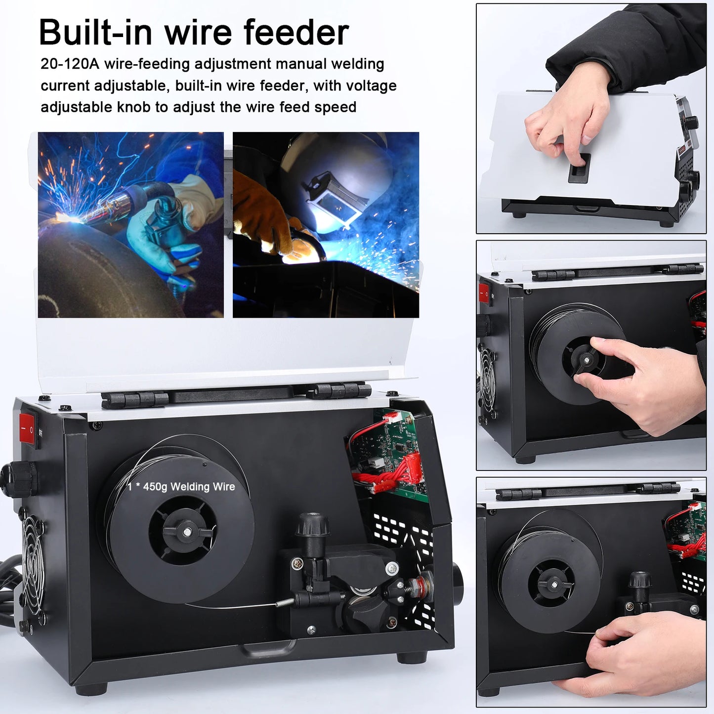 Machine ¨¤ souder ¨¦lectrique MIG MMA, soudeuse p¨¦riph¨¦rique, alimentation automatique, courant r¨¦glable, IGBT DC, onduleur, gaz inerte blind¨¦, 160A