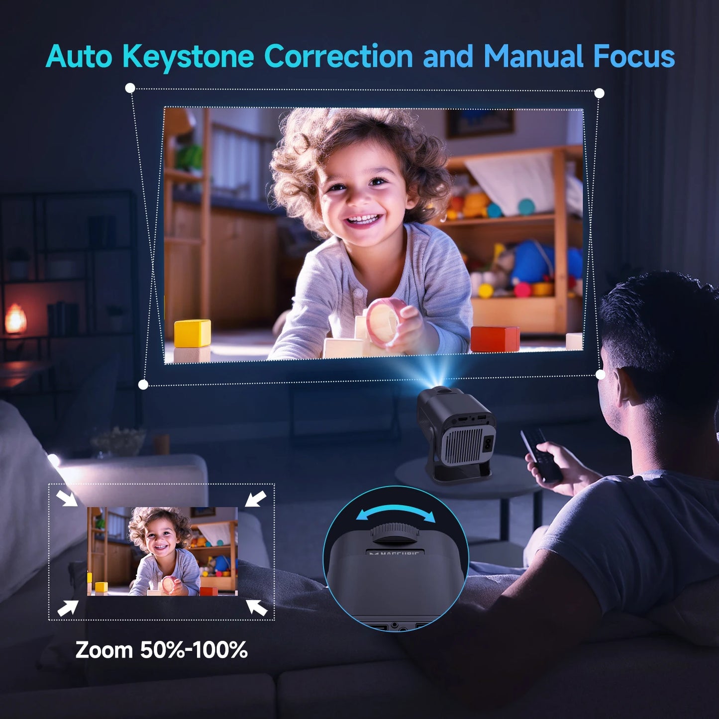 Mini budg¨¦taire HY320, 720P, Android 11, 4K, 300ANSI, Wifi6, BTpig, portable, rotatif ¨¤ 180 ¡ã, cin¨¦ma ext¨¦rieur, diversifi¨¦, natif