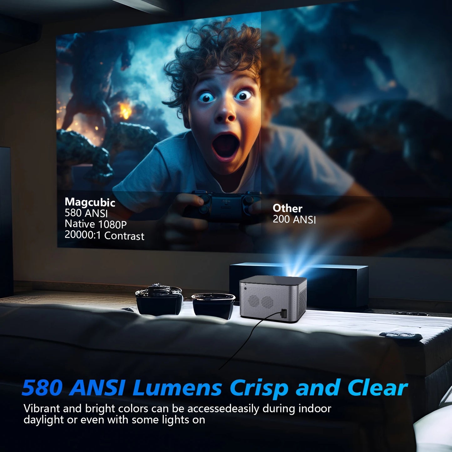 Projecteur , Android 11, 4K, 1080P, Wi-Fi 6, commande vocale, Allwinner H713, mise au point ¨¦lectronique BTpig, Home Prodefait ou HY350 Pro