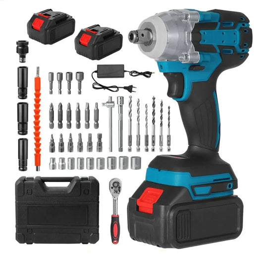 Cl¹È ½Ç chocs ¹Èlectrique sans fil, tournevis sans balais, outils ¹Èlectriques, compatible avec la batterie 18V, 520N.m, 1/2 pouces