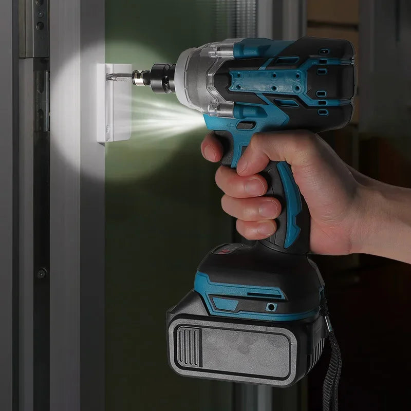 Cl¹È ½Ç chocs ¹Èlectrique sans fil, tournevis sans balais, outils ¹Èlectriques, compatible avec la batterie 18V, 520N.m, 1/2 pouces
