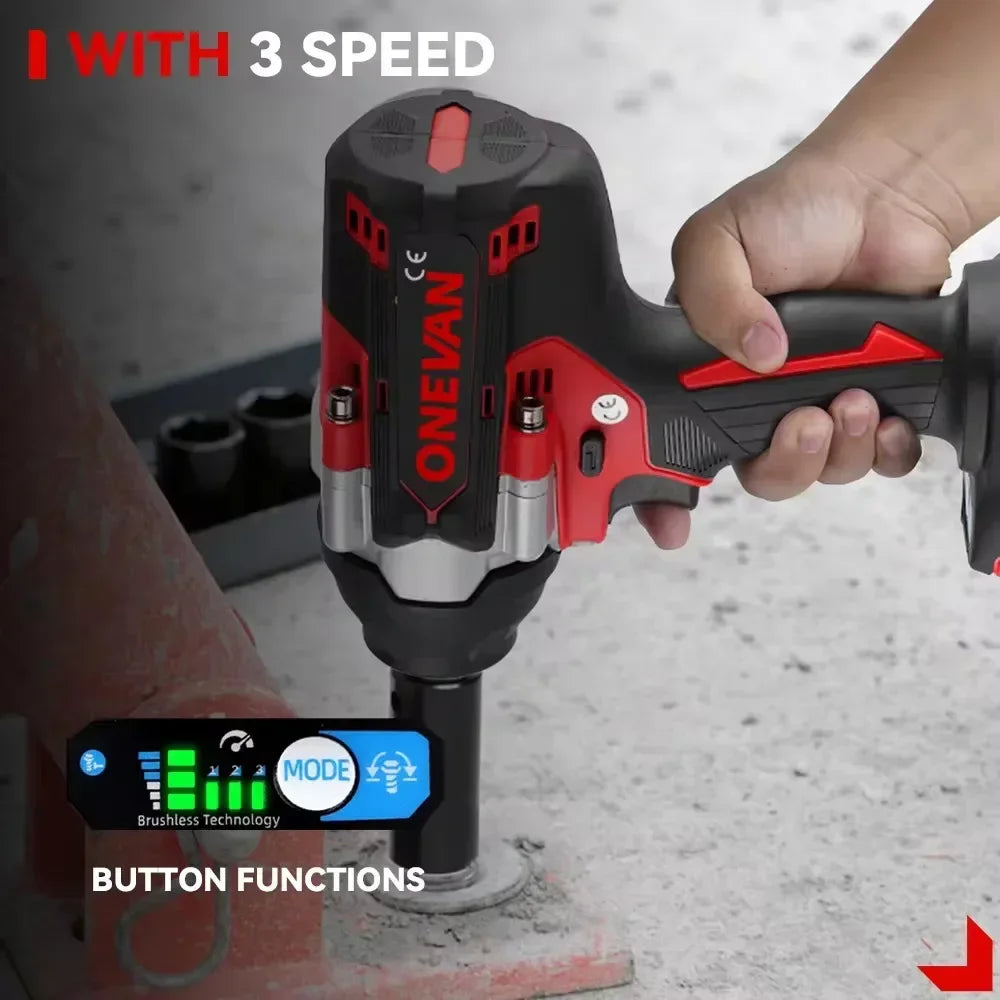 Impact ¹Èlectrique sans balais pour camions, outil ¹Èlectrique de pilote sans fil, batterie 18V, couple de 1800 N.M, 1/2 po