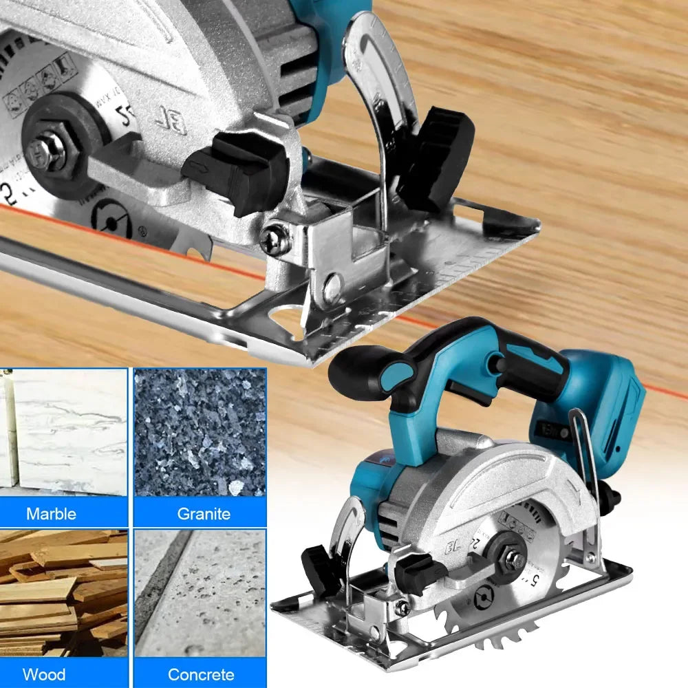 Makita-Mini scie circulaire ¹Èlectrique sans fil, 5 pouces, 125mm, 0-45 ¡«, r¹Èglable, outil de jardinage ¹Èlectrique pour batterie 18V