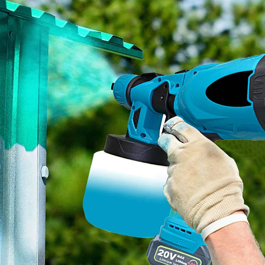 Pistolet ¨¤ peinture ¨¦lectrique sans fil, pulv¨¦risateur de peinture, a¨¦rographe de rev¨ºtement en acier pour meubles automobiles, pulv¨¦risateur de peinture facile, batterie 18V, 800ml