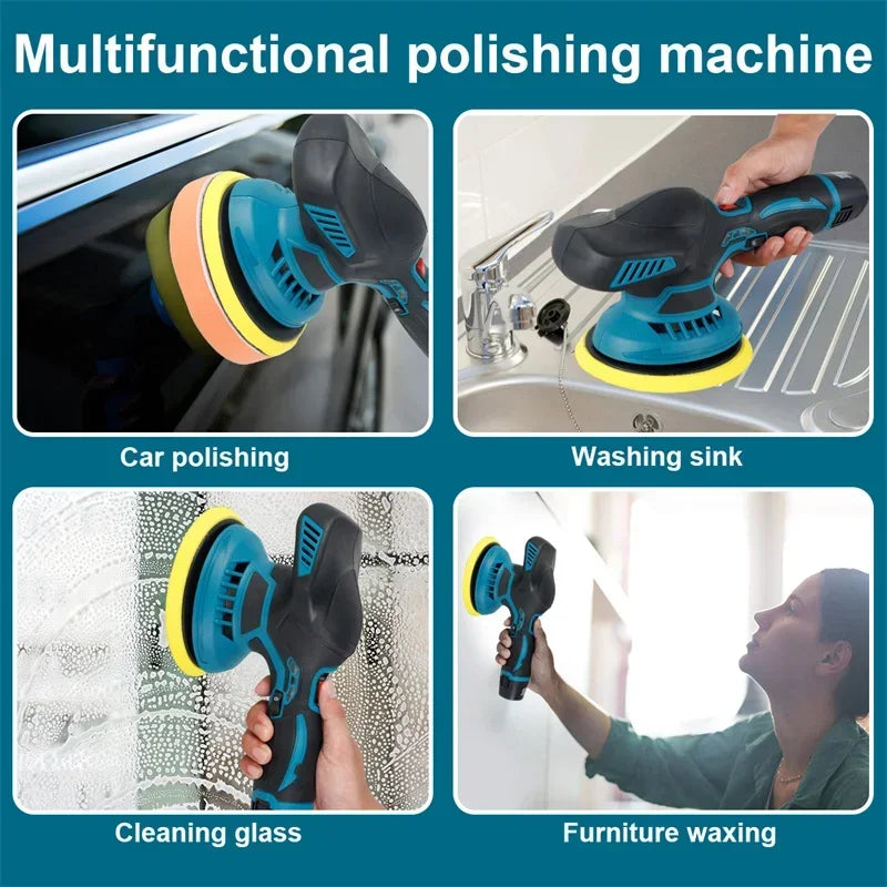 Polisseuse ¹Èlectrique Sans Fil pour Voiture, Bancs de Polissage, Machine ½Ç Glacer, Batterie 18V