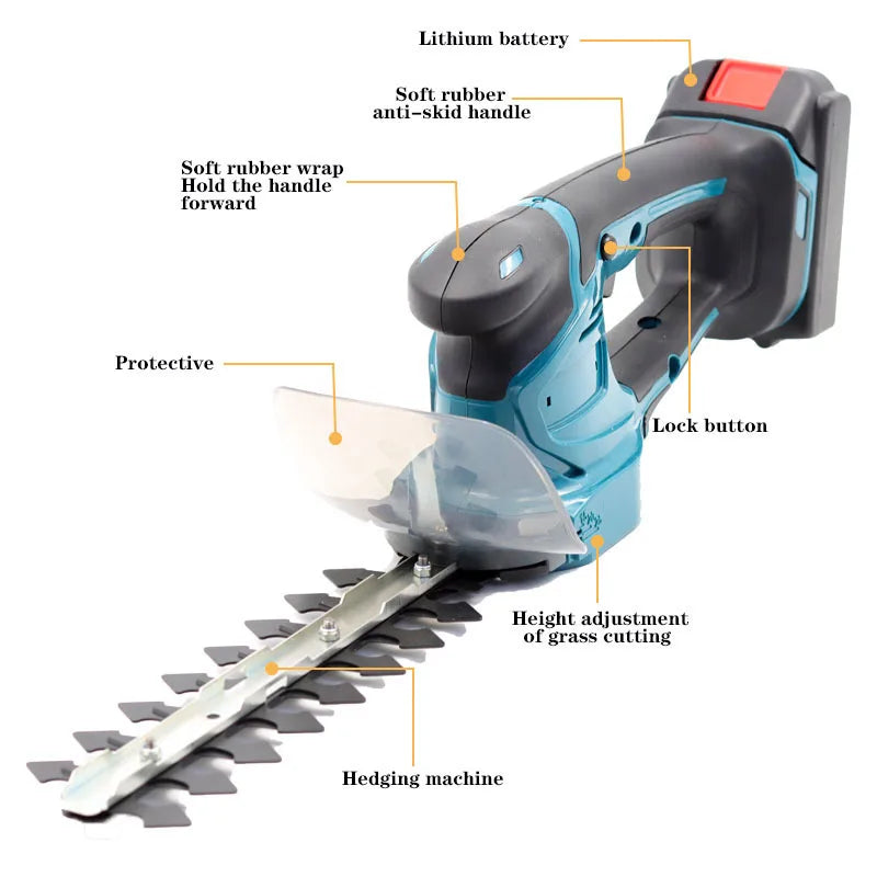 Taille-haie ¹Èlectrique 2 en 1, tondeuse ½Ç gazon 2500 ¹Èventuelles M, ciseaux de jardin, outil ¹Èlectrique pour batterie 18V