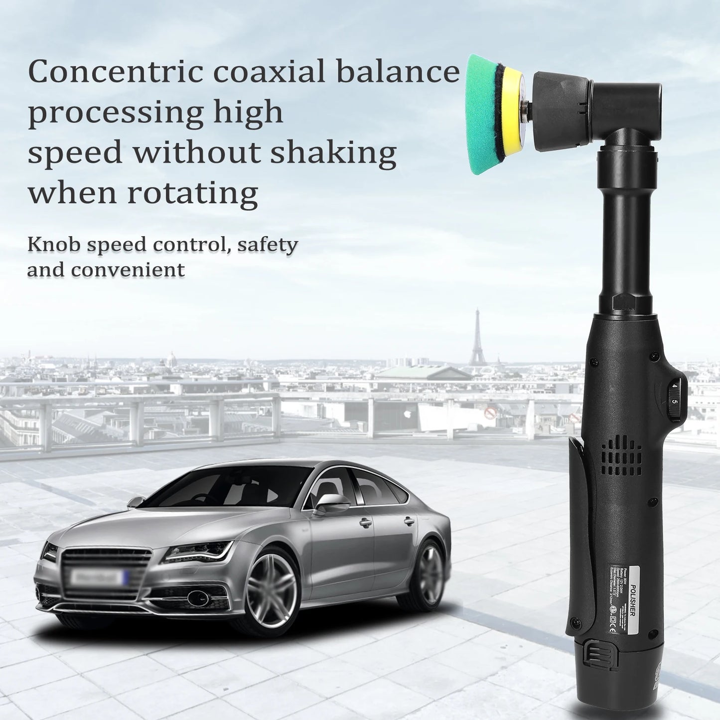 Mini Polisseuse ¹Èlectrique Portable pour Voiture, Kit de Machine ½Ç Polir et ½Ç Cirer, Rechargeable