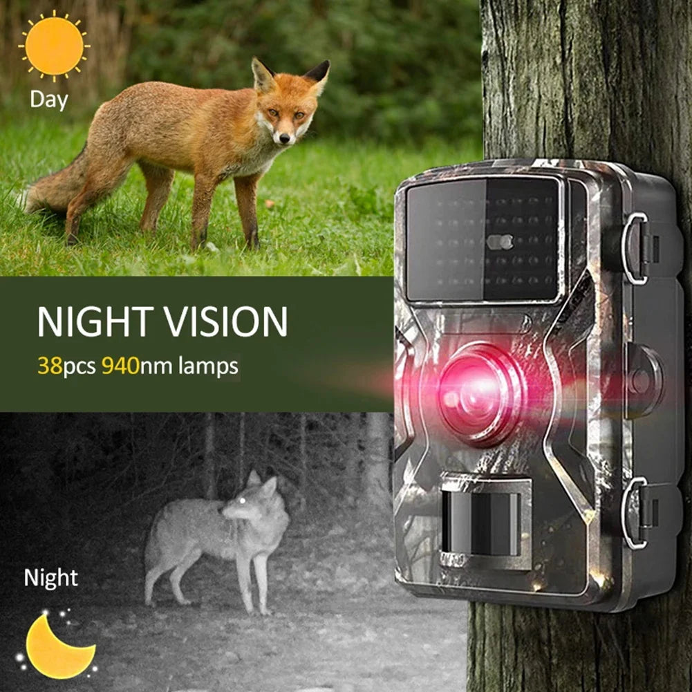 Mini cam¨¦ra de suivi ¨¦tanche activ¨¦e par le mouvement, cam¨¦ra de pi¨¨ge ext¨¦rieure, surveillance de suivi, vision nocturne, 16MP, 1080P