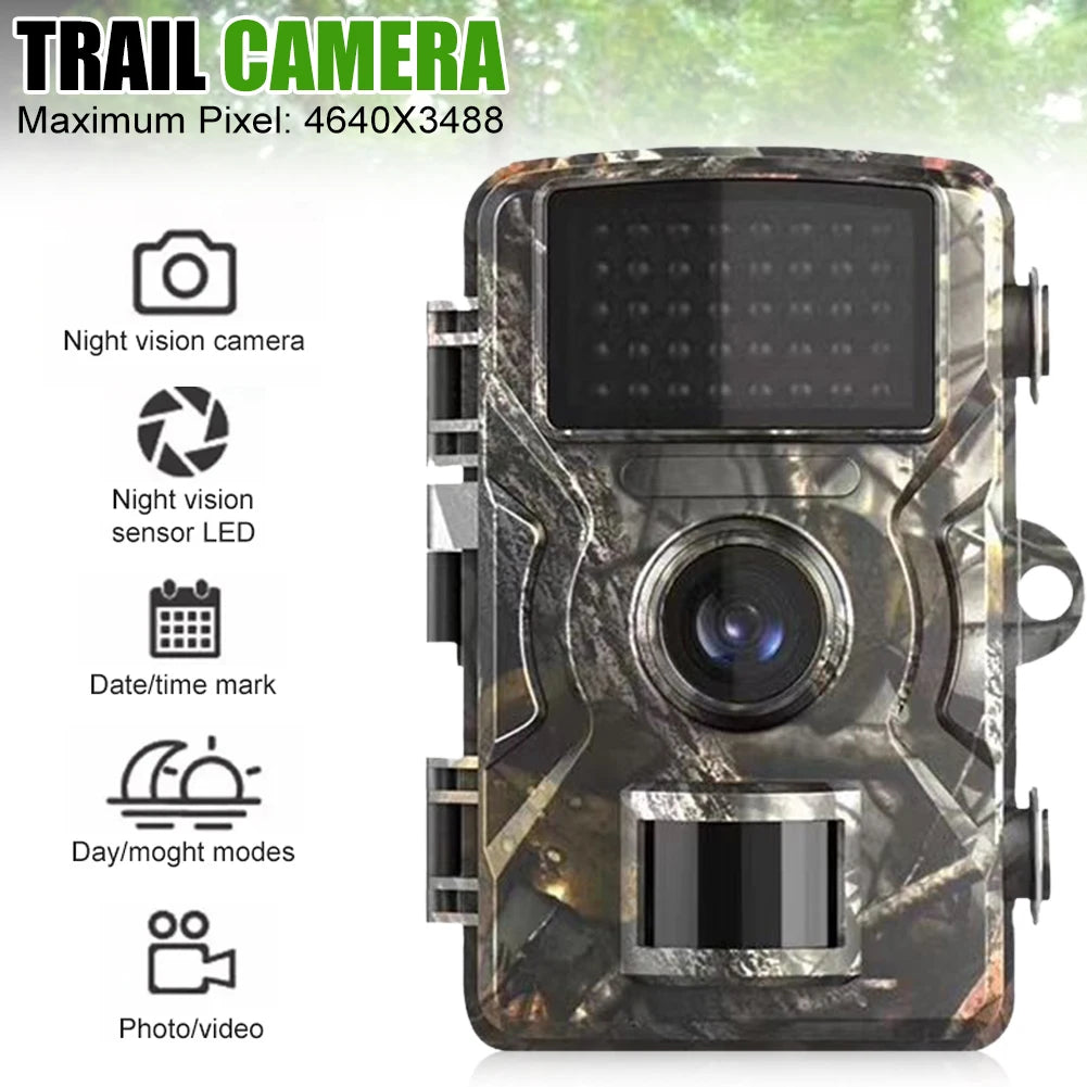 Mini cam¨¦ra de suivi ¨¦tanche activ¨¦e par le mouvement, cam¨¦ra de pi¨¨ge ext¨¦rieure, surveillance de suivi, vision nocturne, 16MP, 1080P