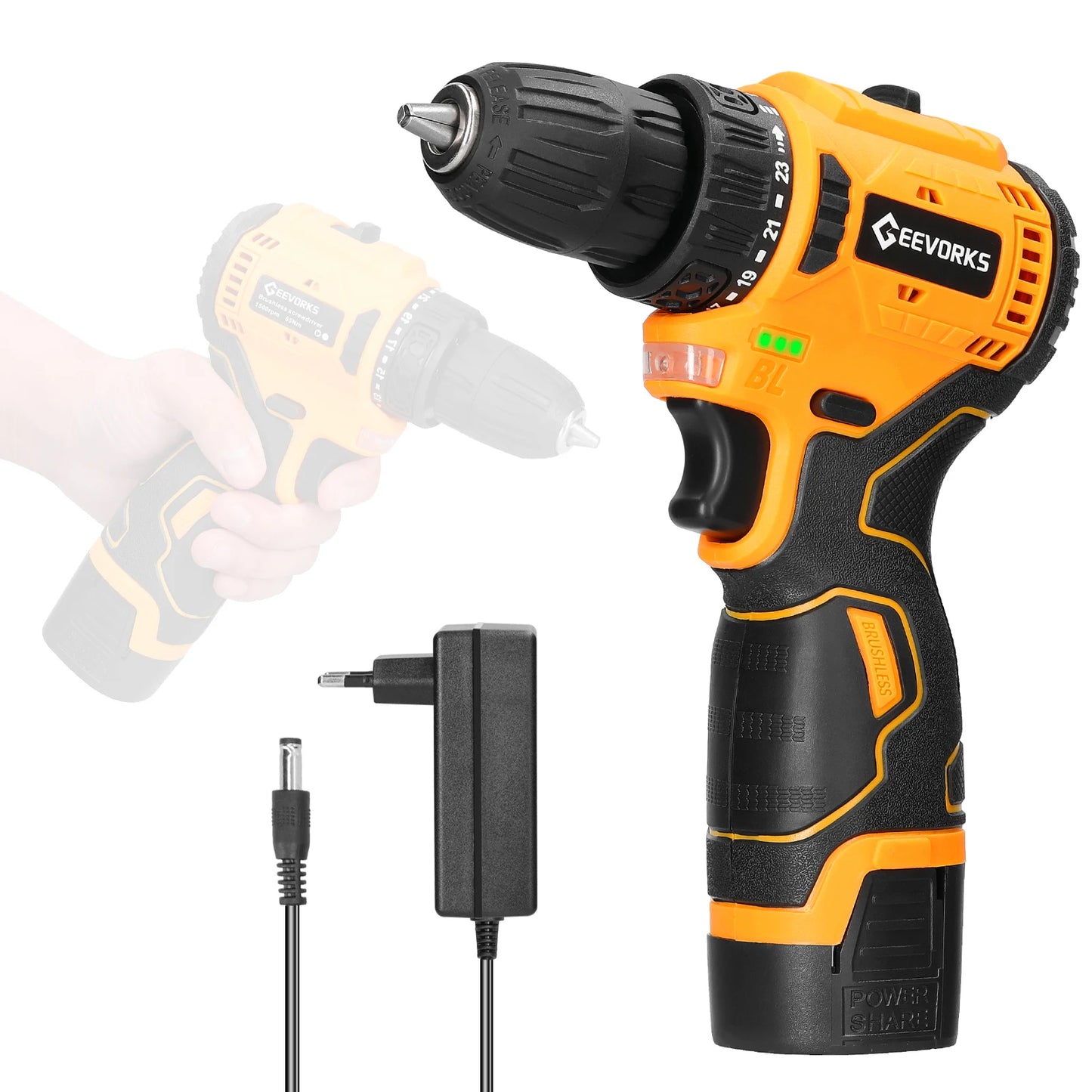 Mini perceuse ¹Èlectrique domestique, moteur sans balais, tournevis ¹Èlectrique, batterie aste Eddie Ion, outils ¹Èlectriques domestiques, 16.8V