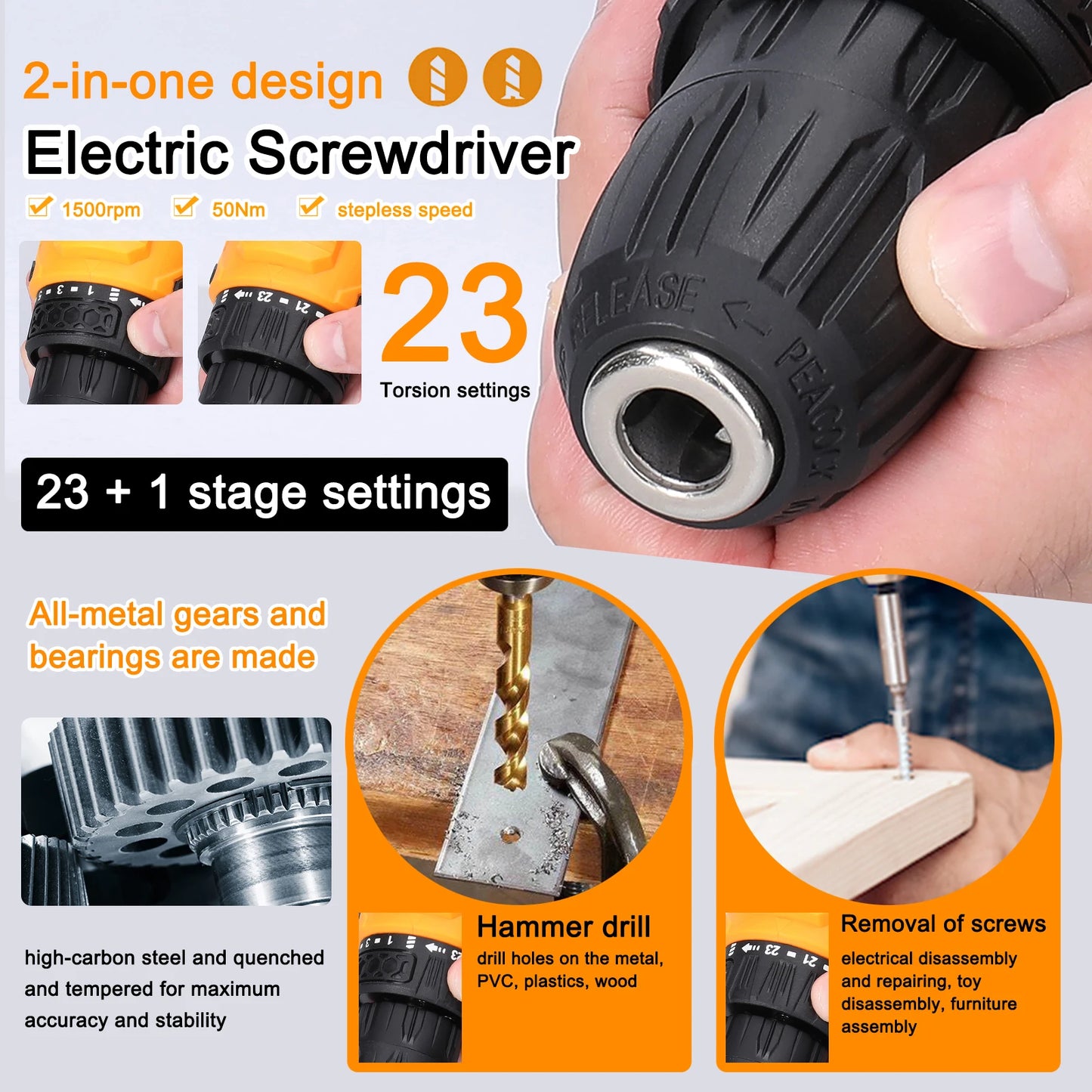 Mini perceuse ¹Èlectrique domestique, moteur sans balais, tournevis ¹Èlectrique, batterie aste Eddie Ion, outils ¹Èlectriques domestiques, 16.8V