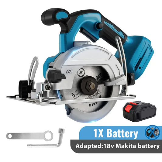 Mini scie circulaire ¹Èlectrique sans fil, 5 pouces, 125mm, 0-45, r¹Èglable, outil de jardinage ¹Èlectrique pour batterie Makita 18V