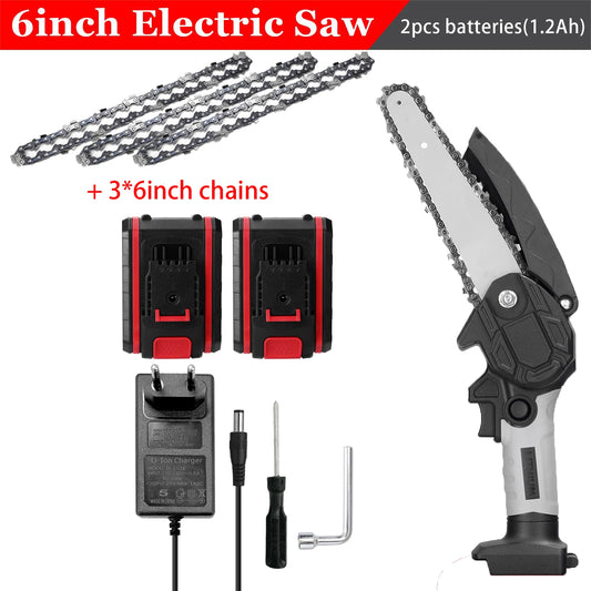 Mini scie ½Ç ¹Èlaguer ¹Èlectrique portable avec batterie aste, petite tron?onneuse ½Ç fendre le bois, outil de travail de calcul ½Ç une main pour le jardin, 21V