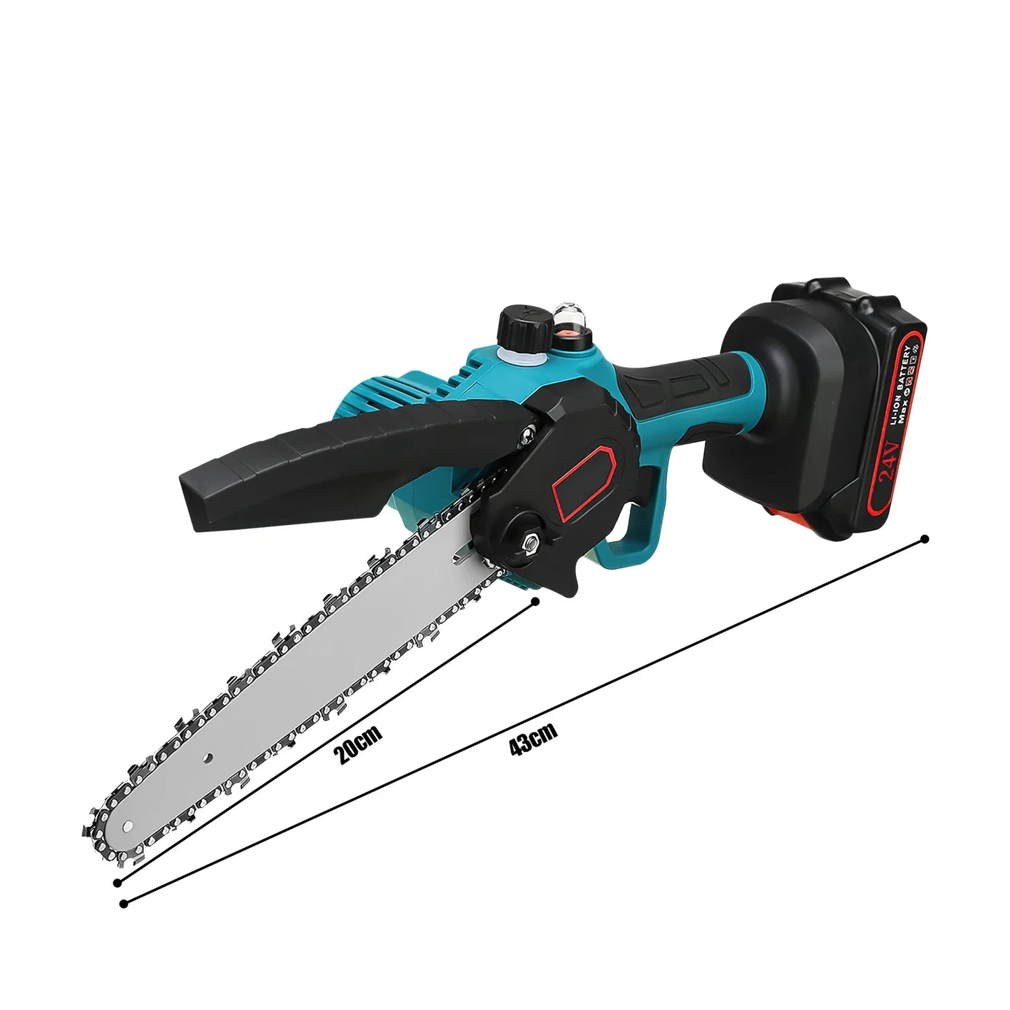 Mini scie ½Ç ¹Èlaguer ¹Èlectrique, tron?onneuses 3000W, 8 pouces, 24V avec Omicrophone, batterie au lithium, travail de calcul, scie de jardin, outils ¹Èlectriques