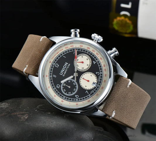 Montre ¨¤ Quartz Chronographe pour Homme, ¨¦dition Limit¨¦e, Union Glashutte, Sa Belisar, Vauxhall sen Classic 2021, Livraison Gratuite