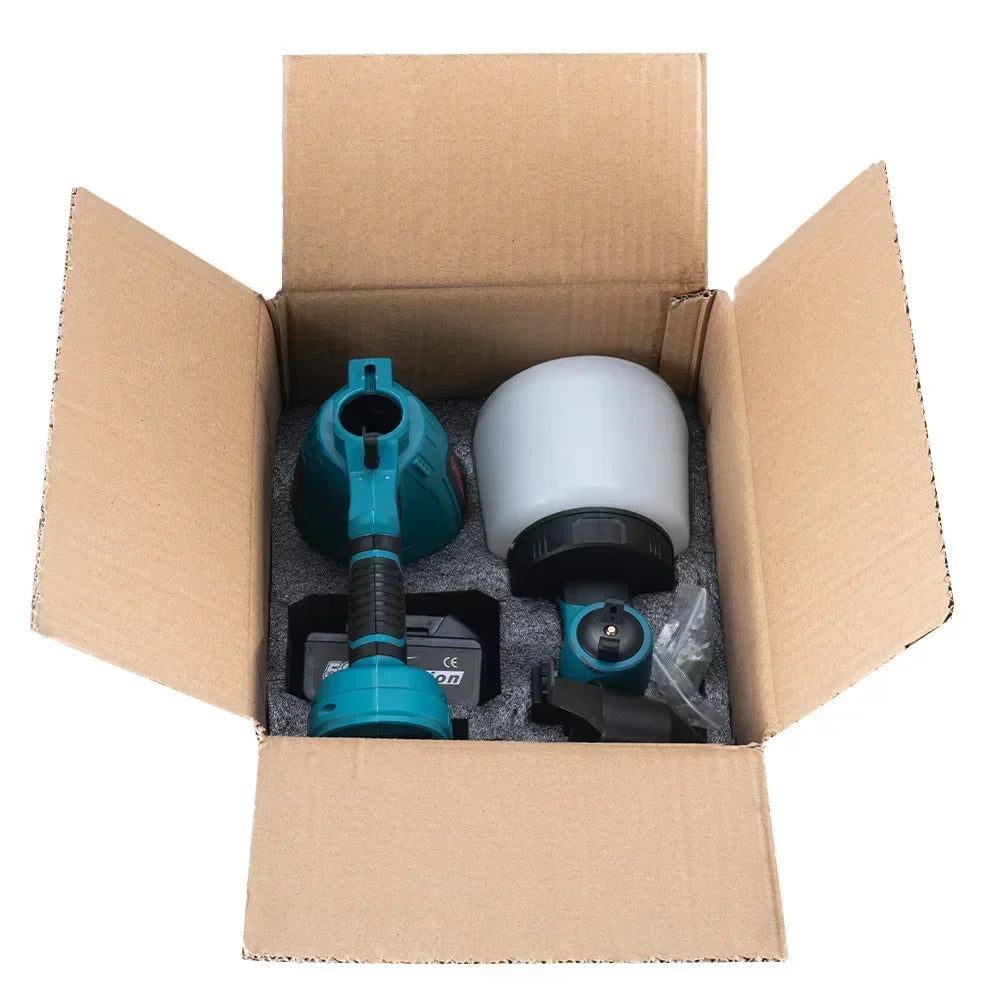 Pistolet pulv¨¦risateur ¨¦lectrique sans fil, pulv¨¦risateur de peinture portable, a¨¦rographe pour meubles automobiles, rev¨ºtement en acier, batterie Makita 18V, 1000ml