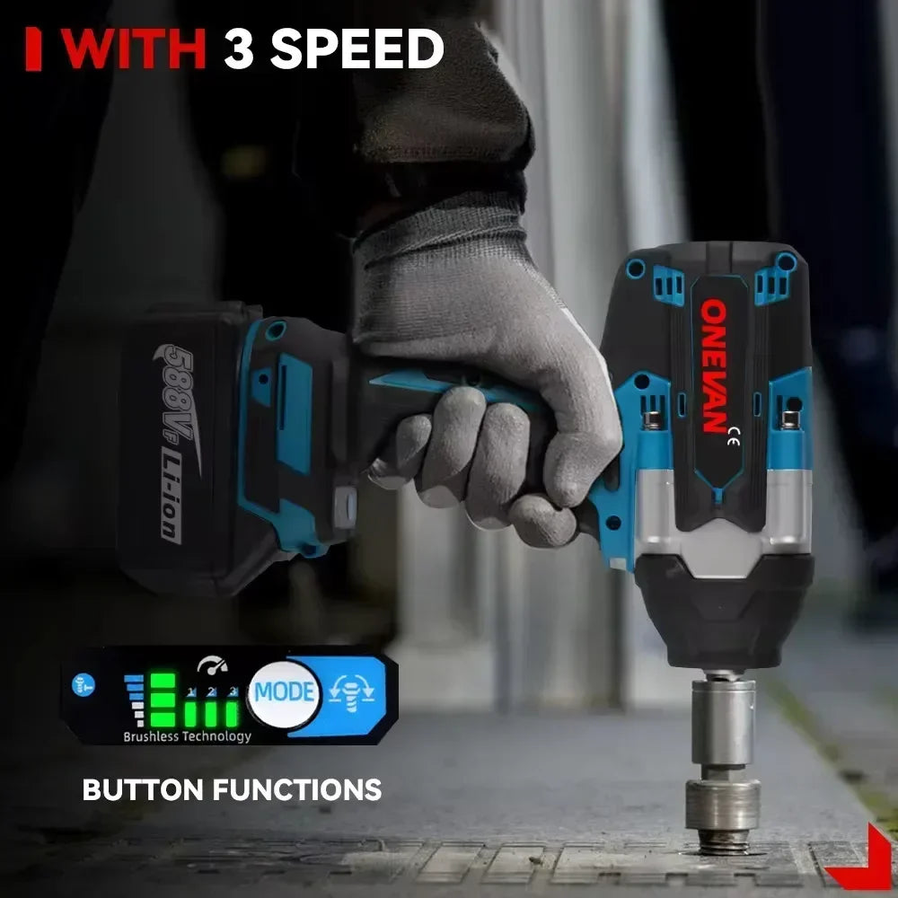 Tournevis ¹Èlectrique sans balais pour batterie Makita 18V, outils ¹Èlectriques sans fil, couple de 1800N.M, 1/2 pouces
