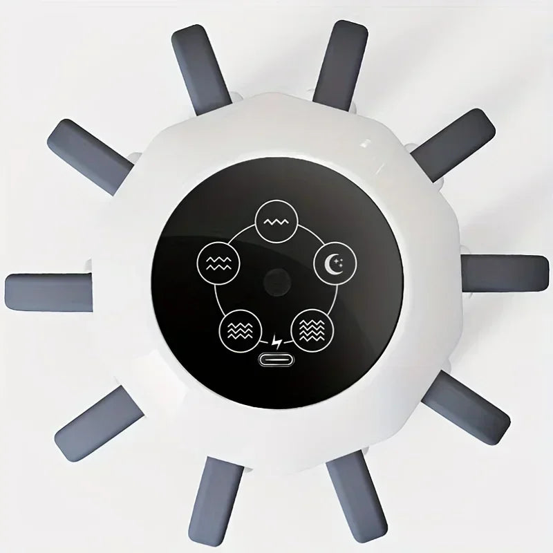 Ohio eur de tÄÇte ¹Èlectrique portable pour la relaxation, masseur de cuir chevelu, appareil de massage des m¹Èridiens, calm black
