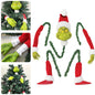Ornements de tÄÇte de bras et de jambe de d¹Ècor d'arbre de No?l, support de tÄÇte, bras et jambes, corps d'elfe de Grinch, d¹Ècoration d'arbre pour la fÄÇte de No?l