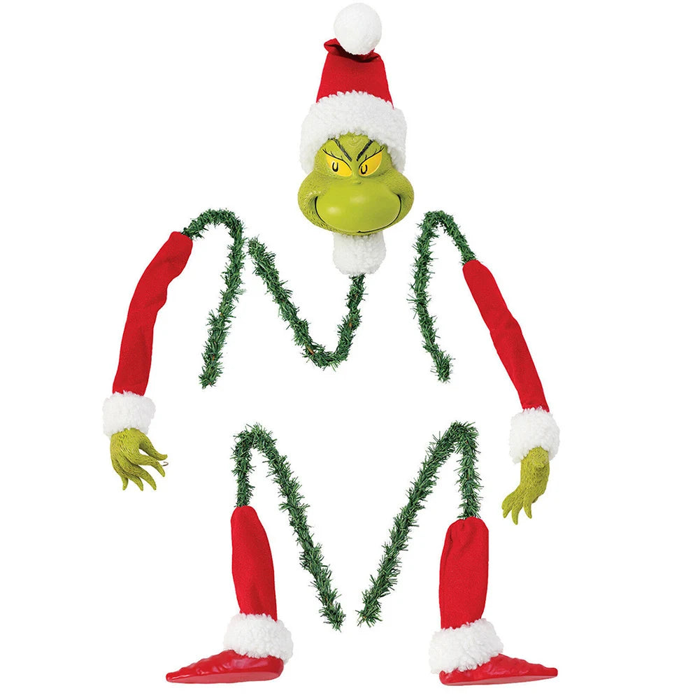 Ornements de tÄÇte de bras et de jambe de d¹Ècor d'arbre de No?l, support de tÄÇte, bras et jambes, corps d'elfe de Grinch, d¹Ècoration d'arbre pour la fÄÇte de No?l