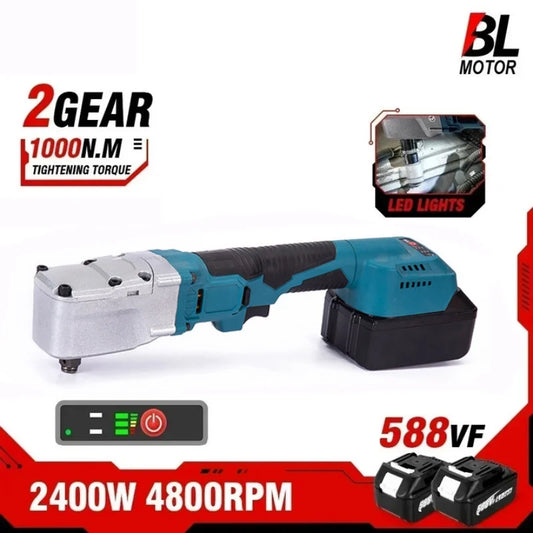 Outils ¹Èlectriques de r¹Èparation de voiture pour batterie Makita 18V, cliquet ¹Èlectrique sans balais 1/2, 4800 tr/min, 1000nm