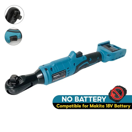 Outils ½Ç main ½Ç cliquet ¹Èlectrique pour batterie Makita 18V, angle droit, bleu, 130nm, 800 tr/min, 1/2 en effet