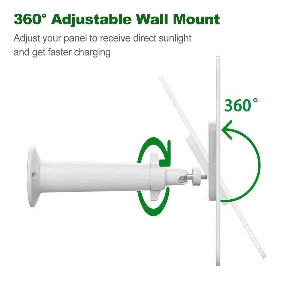 Panneaux Solaires Muraux de 4W avec Cable d'Alimentation de 9,8 Pieds, Montage Mural pour Walald Fycam 2/2 Pro/2C/2C Pro/E