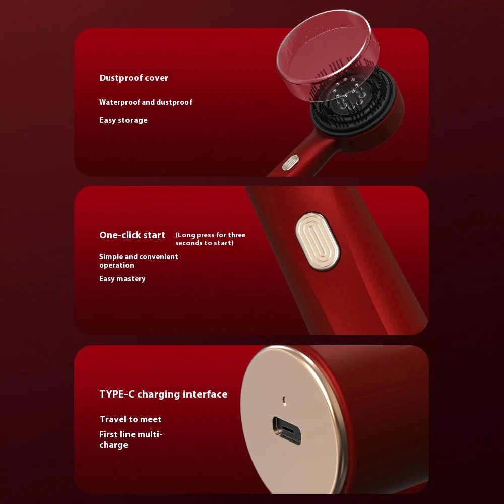 Peigne de massage ¹Èlectrique ½Ç vibration, th¹Èrapie ½Ç la lumiõ¹re rouge, croissance des cheveux, brosse pour cuir chevelu, applicateur d'huile Hiar, livraison directe, nouveau