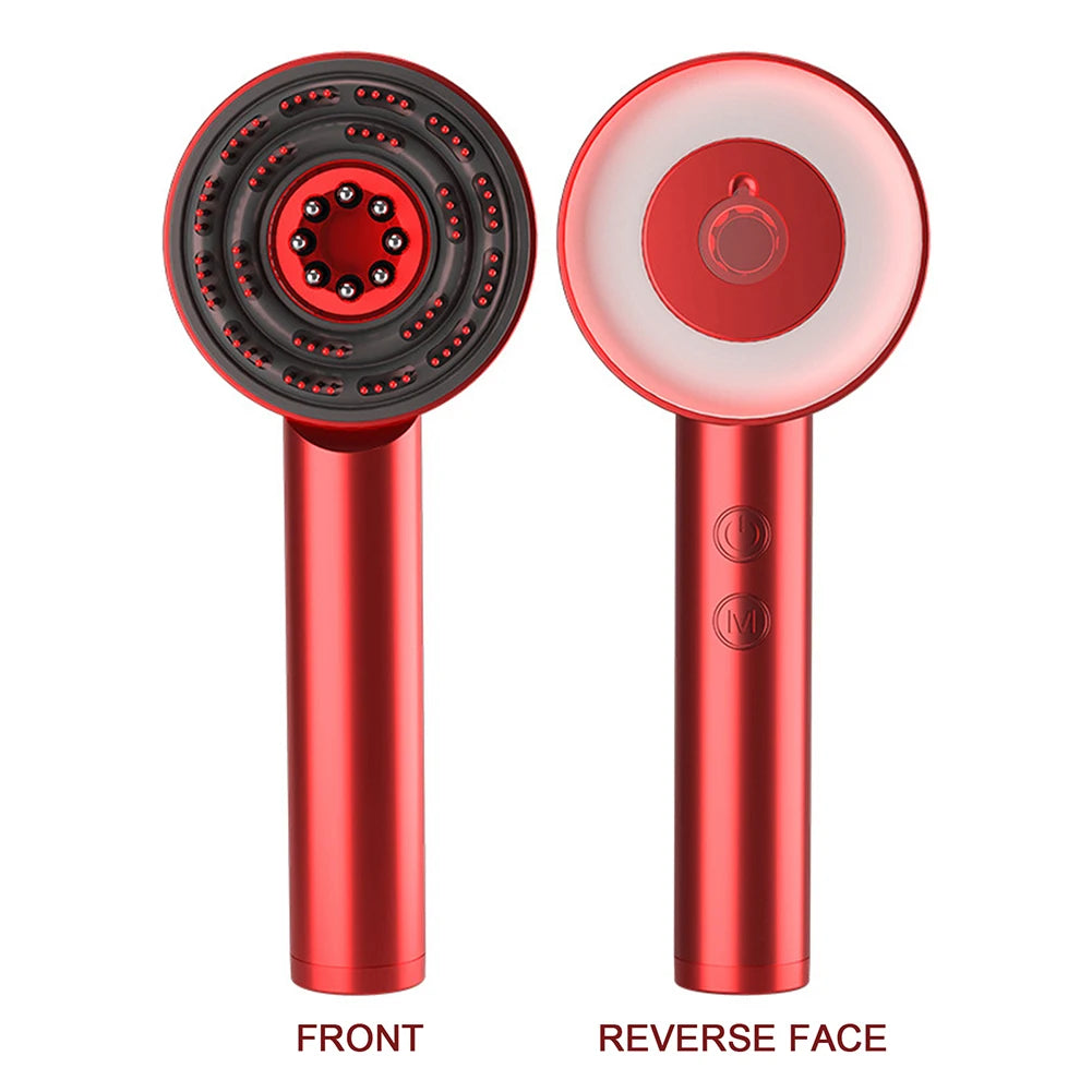Peigne de ¹Ènergie ¹Èlectrique ½Ç Vibration, Th¹Èrapie ½Ç la Lumiõ¹re Rouge, Croissance des Cheveux, Brosse pour Cuir oral elu, Anti-Perte de Cheveux, Applicateur d'Huile Liquide
