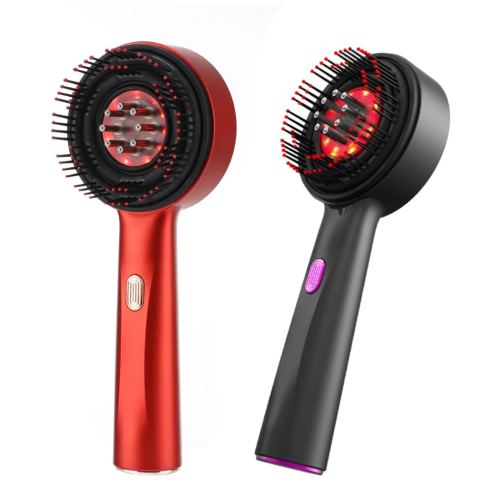 Peigne de th¹Èrapie infrarouge multifonctionnel ¹Èlectrique, favorise la croissance des cheveux, massage des cheveux, suivi des cheveux, essence, applicateur d'huile, 3 modes