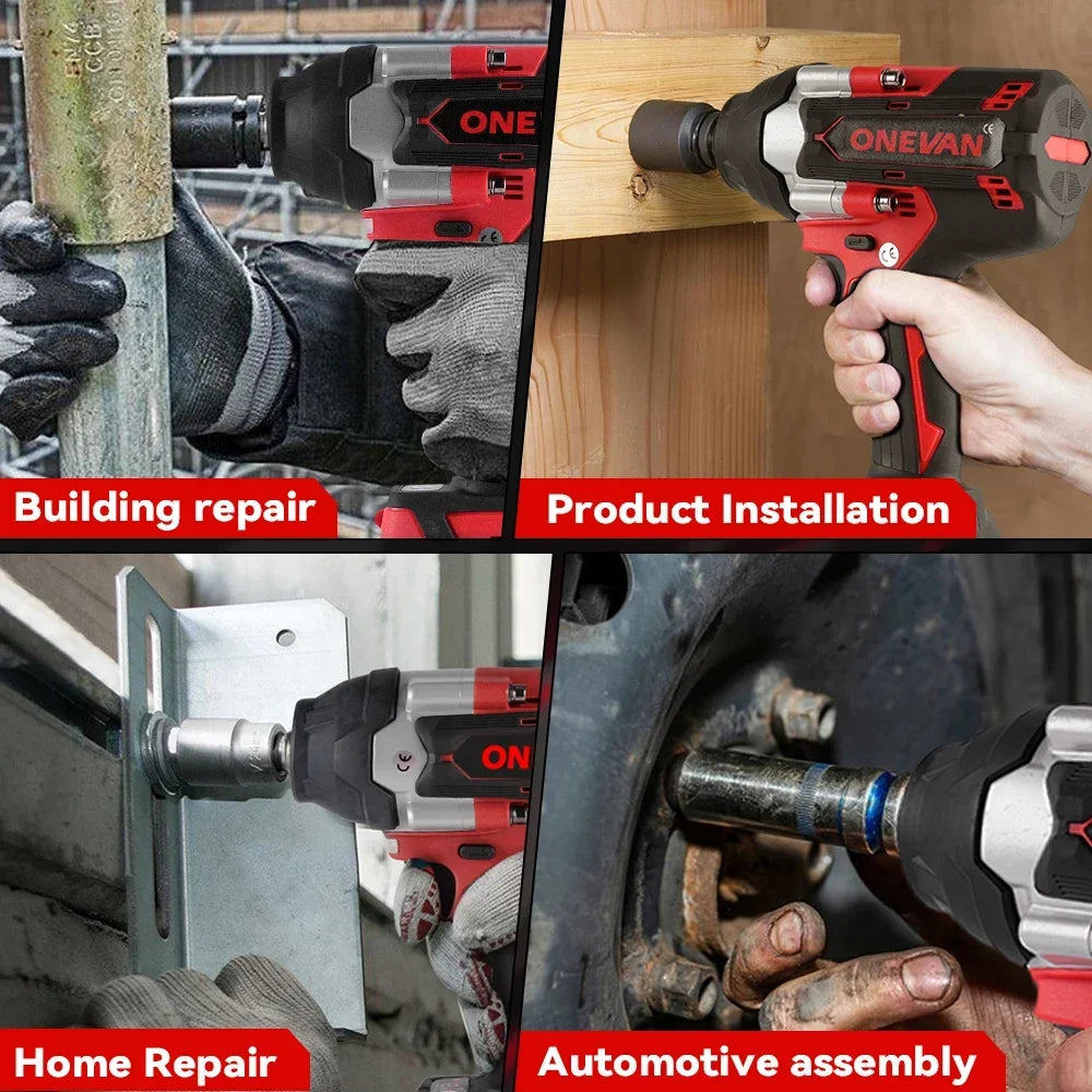 Perceuse ½Ç percussion ¹Èlectrique sans fil, sans balais, 1800 N.M, 1/2 pouces, tournevis, couple, outils de r¹Èparation de voiture pour Makita, batterie 18V