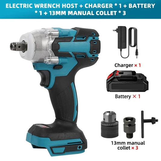 Perceuse ½Ç percussion ¹Èlectrique sans fil, sans balais, perceuse ½Ç main, outil ¹Èlectrique ½Ç douille, batterie Makita 18V, 520 N.M, 1/2"