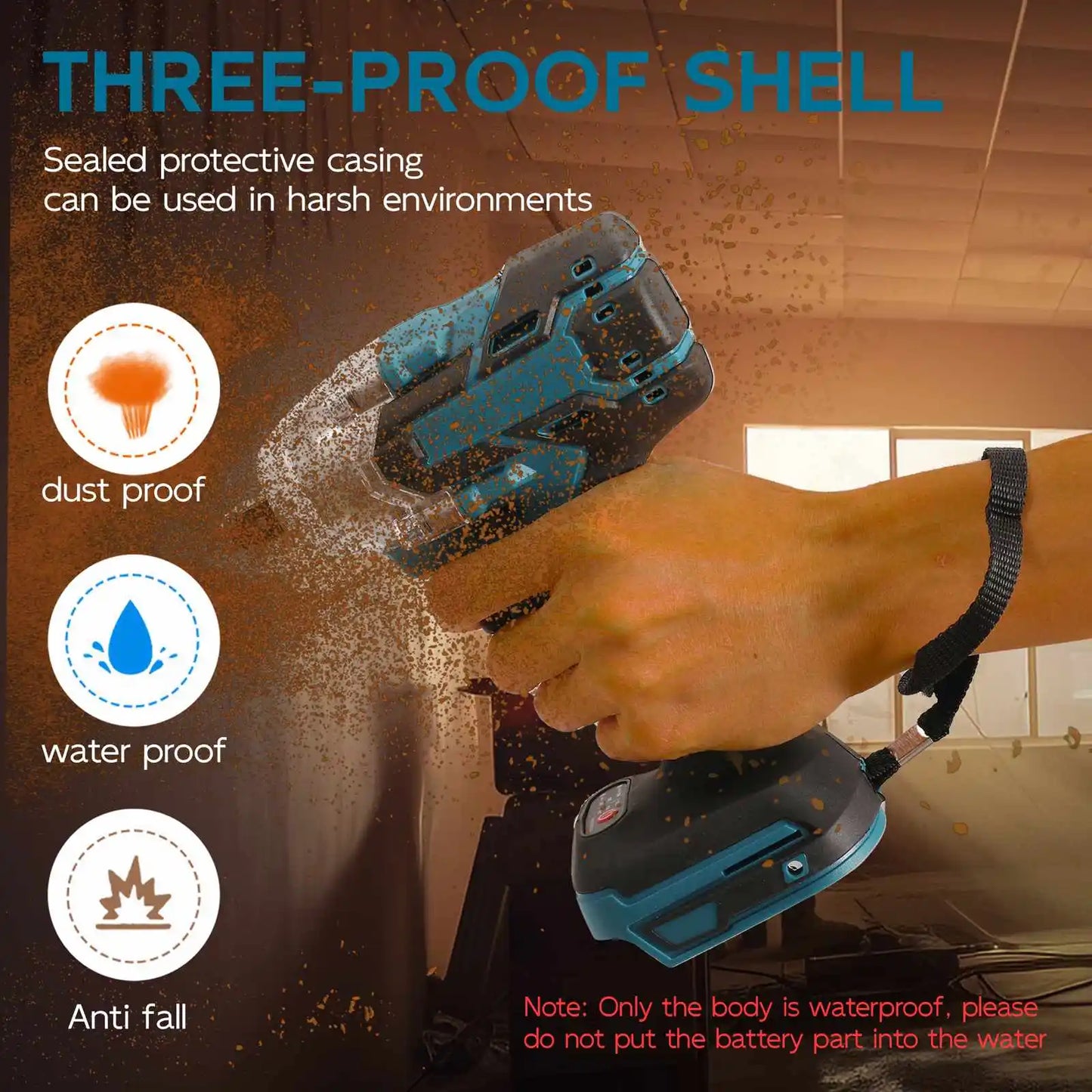 Perceuse ½Ç percussion ¹Èlectrique sans fil, sans balais, perceuse ½Ç main, outil ¹Èlectrique ½Ç douille, batterie Makita 18V, 520 N.M, 1/2"