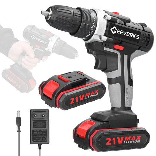 Perceuse sans fil ½Ç impact ¹Èlectrique, tournevis ¹Èlectrique, batterie au lithium haute puissance, perceuses ½Ç main rechargeables, outils ¹Èlectriques de bricolage ½Ç domicile, 21V