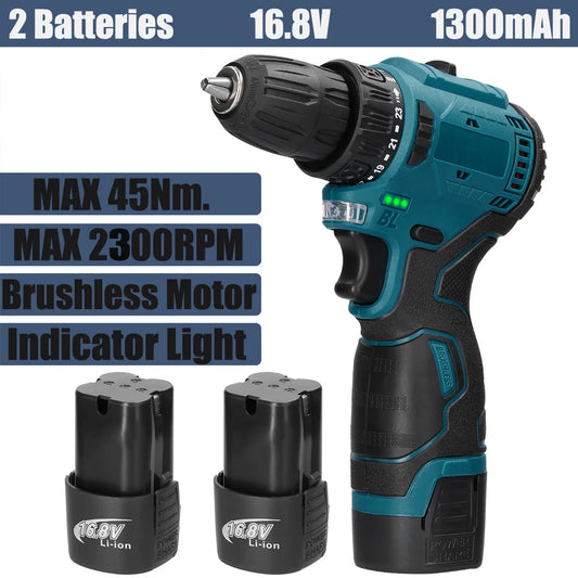 Perceuse visseuse ¹Èlectrique sans fil 2 en 1, moteur sans balais, couple 45 Nm 55Nm, r¹Ègulation de la vitesse en continu, d¹Èterminer la perceuse visseuse au lithium