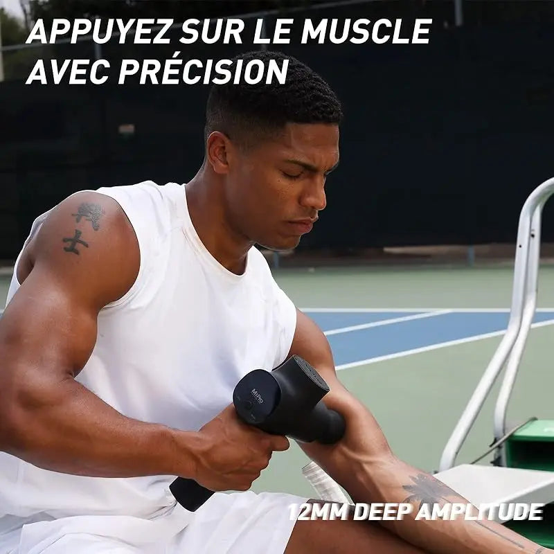 Pistolet de massage pour tissus profonds pour soulager les douleurs et raideurs musculaires Pistolet de relaxation fasciale pour soulager la fibromyalgie pour le cyclisme/le fitness/le yoga