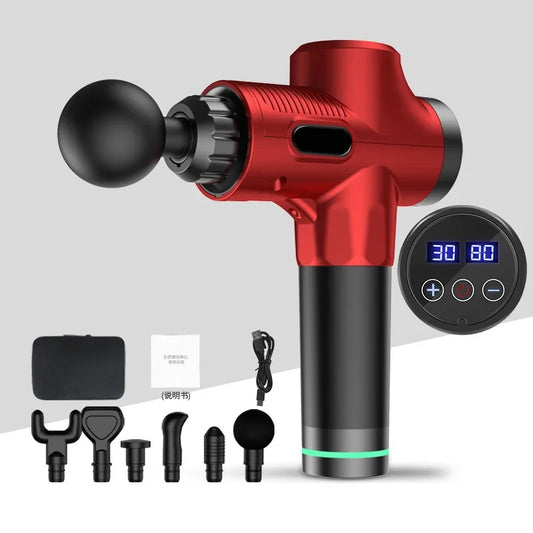 Pistolet de massage des tissus profonds, masseur musculaire facial portable, massage pour le dos, le cou et le corps, outil de fitness musculaire