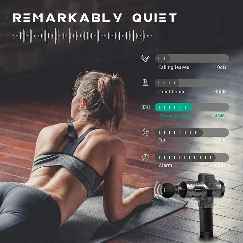 Pistolet de massage des tissus profonds, masseur musculaire facial portable, massage pour le dos, le cou et le corps, outil de fitness musculaire
