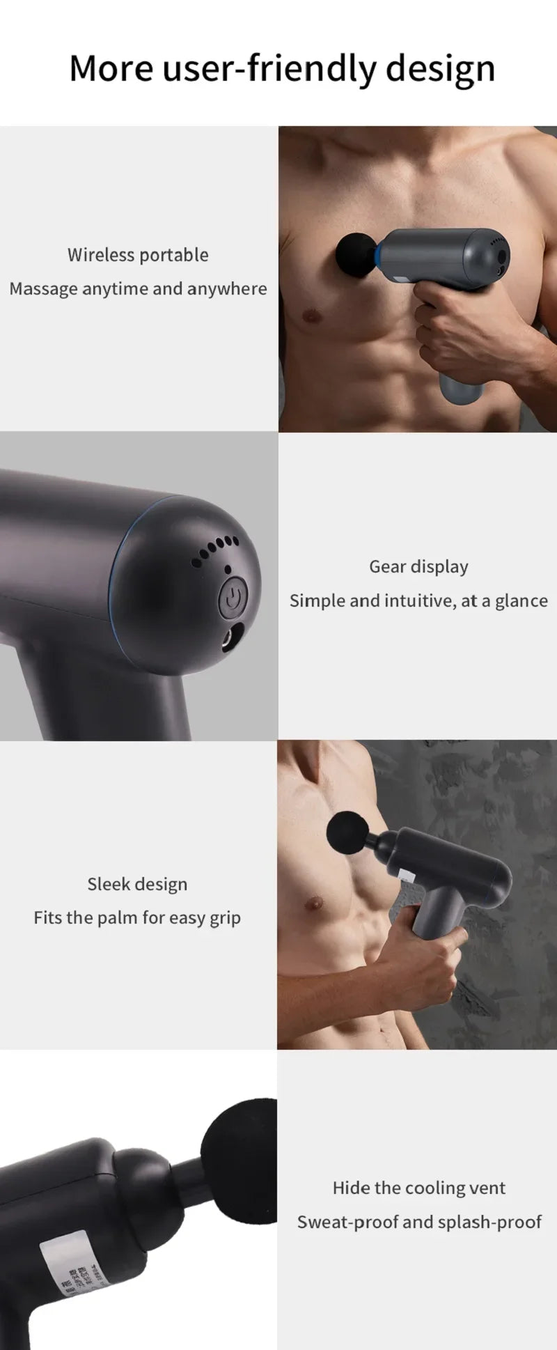 Pistolet de massage ¹Èlectrique pour fascial, masseur musculaire profond, corps, cou, exercice de relaxation, instituts